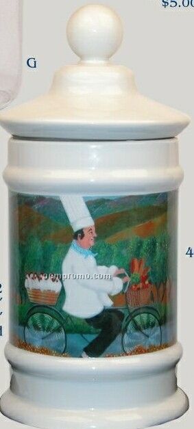 11 3/4" Ceramic Apothecary Jar (8" Without Lid)