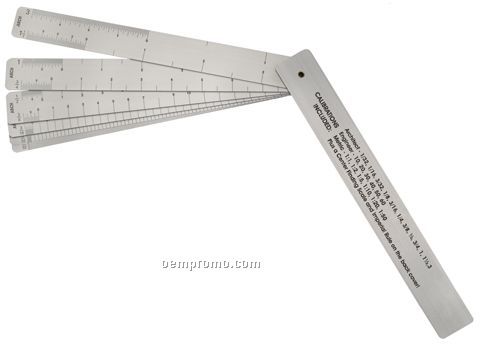 6" Drafting Fan W/Architect, Engineer And Metric Scales