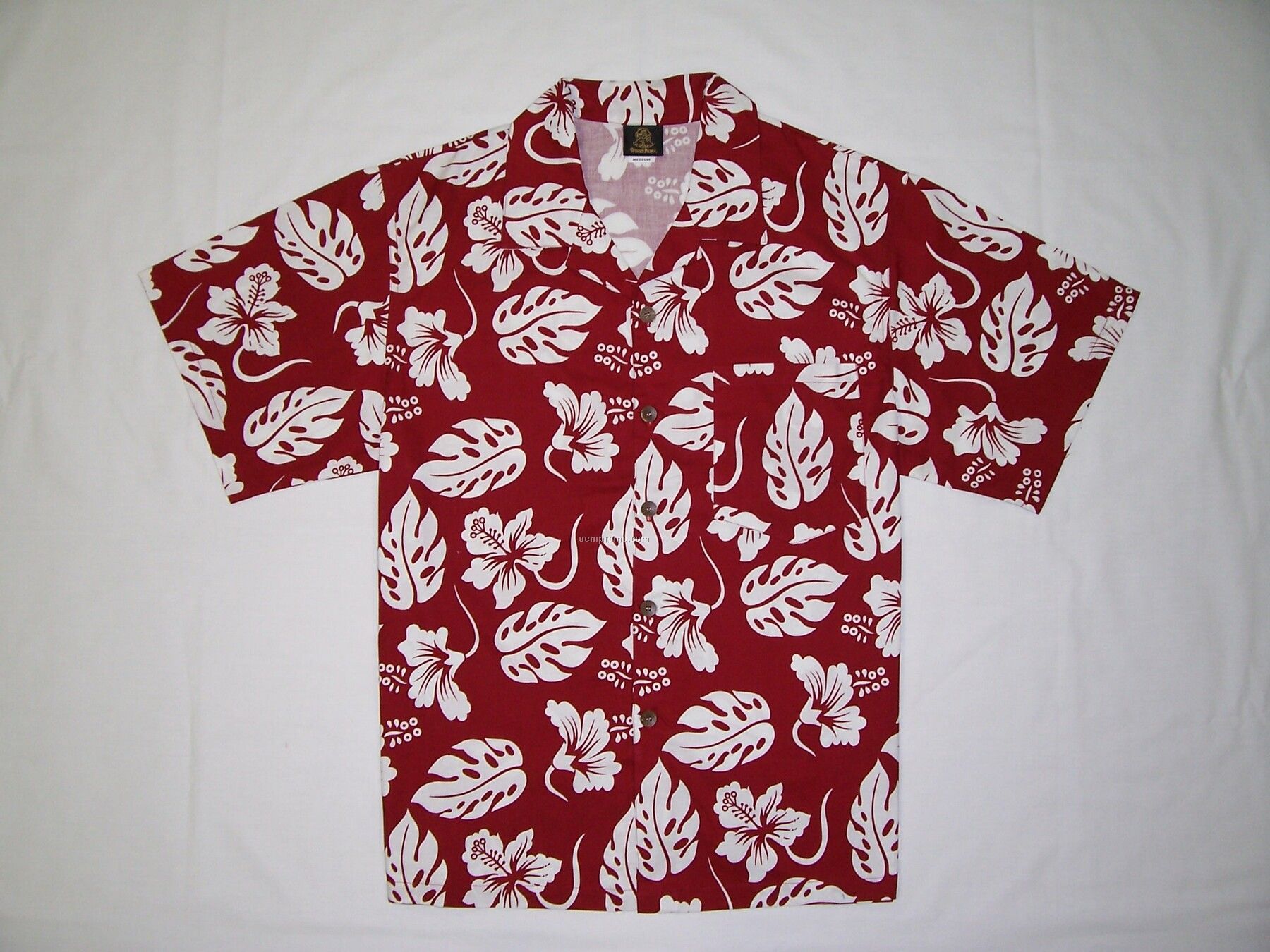 Men's Camp Shirt Red Hawaii (Xs-xl)