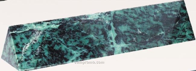 Name Plate Wedges -green Marble - 10"