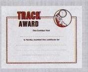 8 1/2"X11" Stock Sport Certificate - Track Award