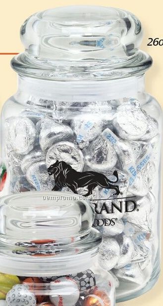 Assorted Jelly Beans In 26 Oz. Round Glass Candy Jar