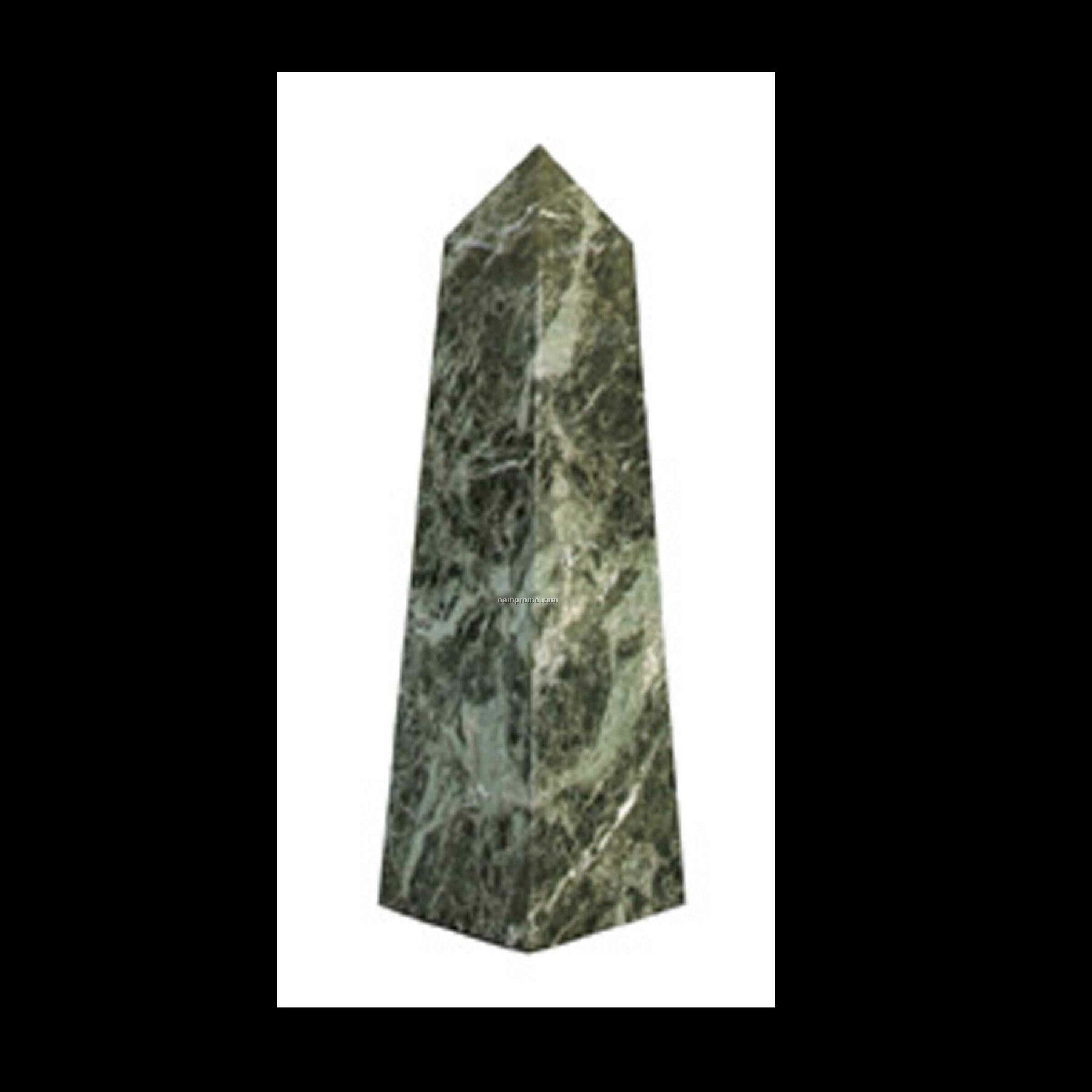 Small Obelisk Pinnacle Award - Jade Leaf Green