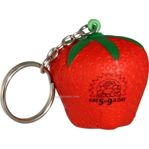 Strawberry Key Chain Squeeze Toy