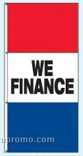 Double Face Stock Message Rotator Drape Flags - We Finance