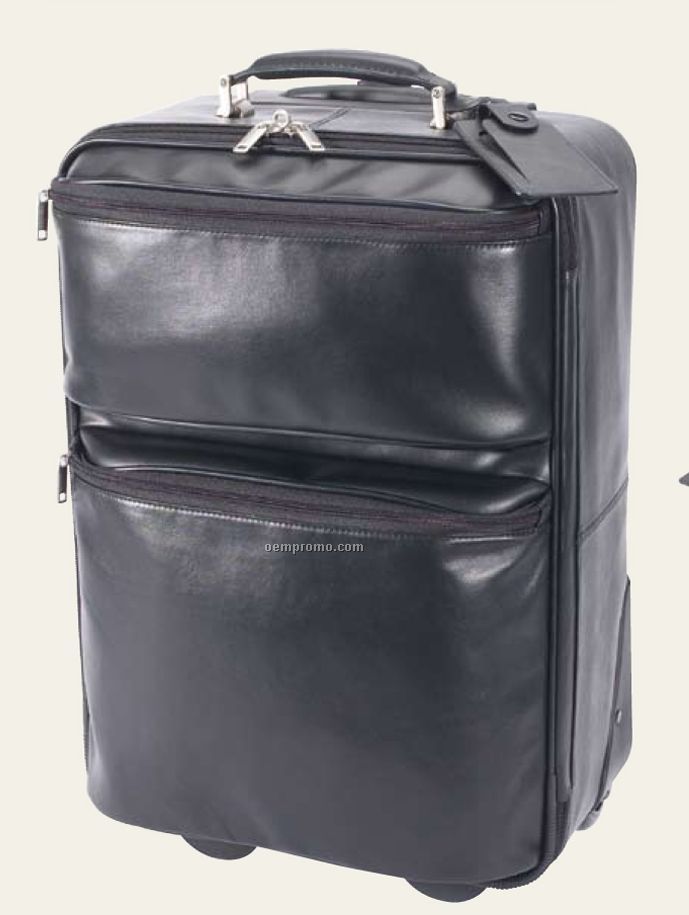 Genuine Leather Carry On Bag W/ Wheels