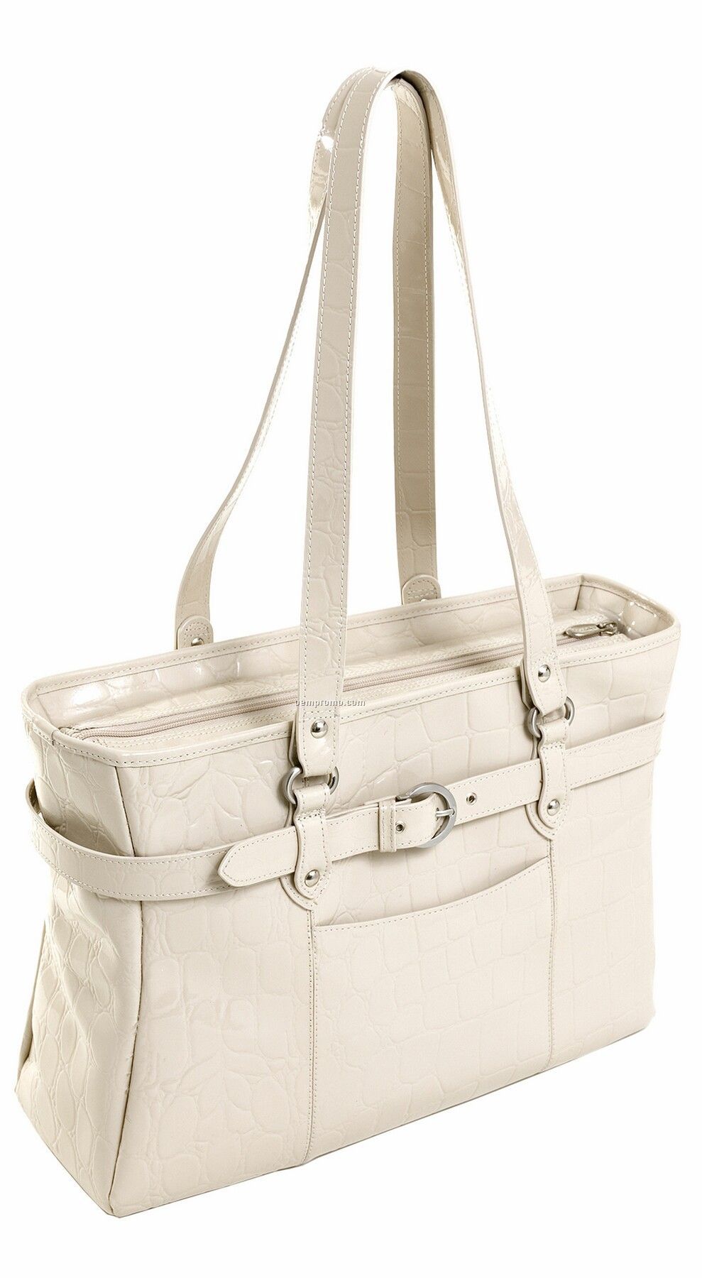 Serra Leather Ladies' Laptop Tote - Sand