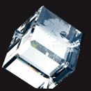 Small Optical Crystal Beveled Diamond Cube Paperweight