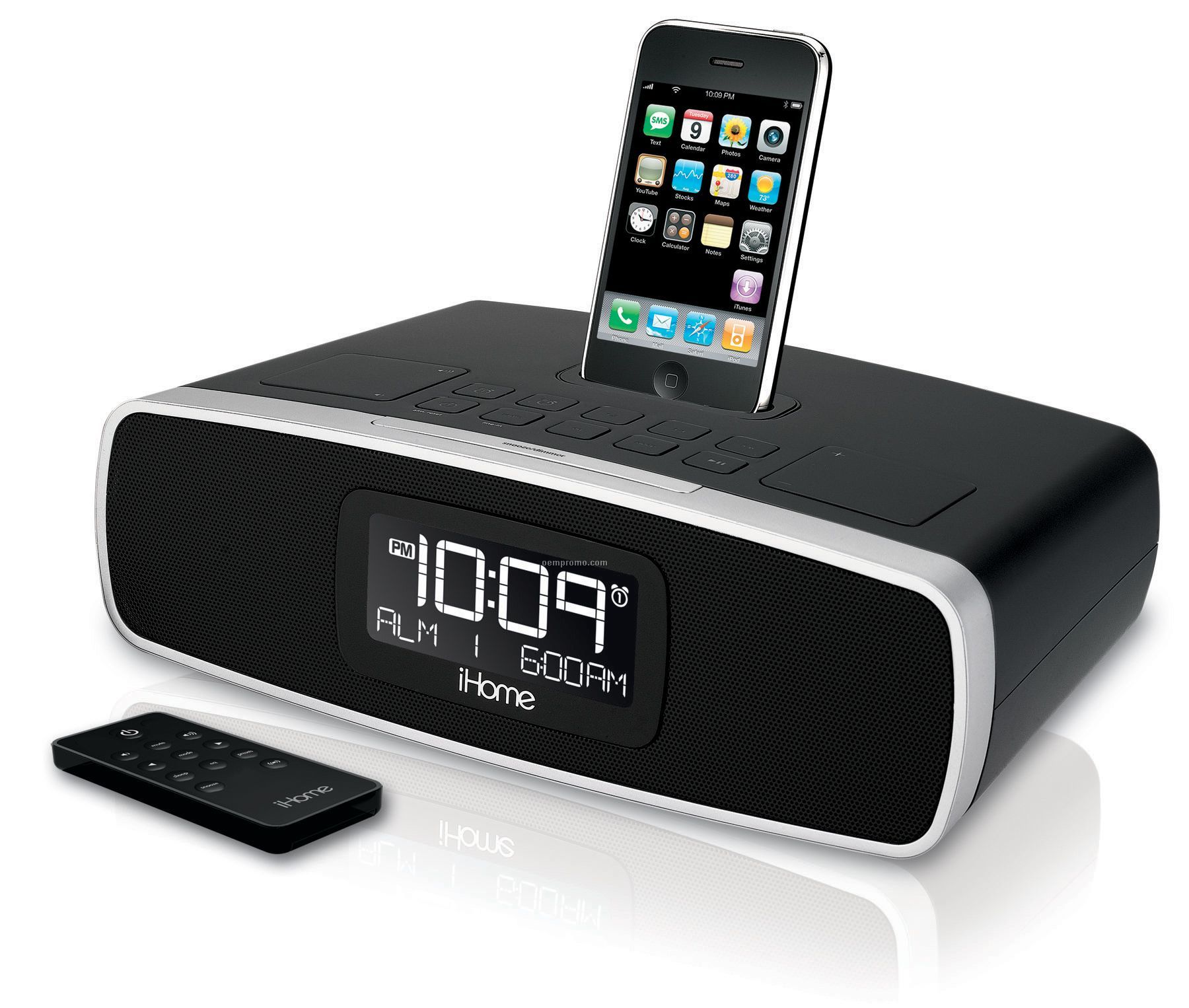 Ihome Dual Alarm Clock Radio For Iphone & Ipod AM/FM (Black),China