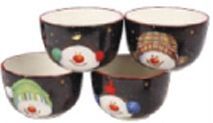 Snowman Specialty Bowls (4 Piece Set)
