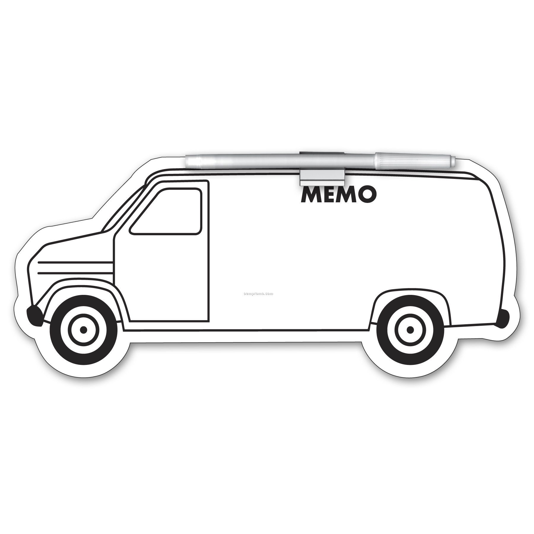 Write On/ Wipe Off Van Shape Memo Board