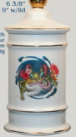 9" Ceramic Apothecary Jar (6 3/8" Without Lid)