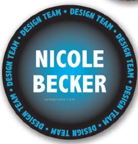Full Color Round Personalized Nameplate (4 1/2" Diameter)