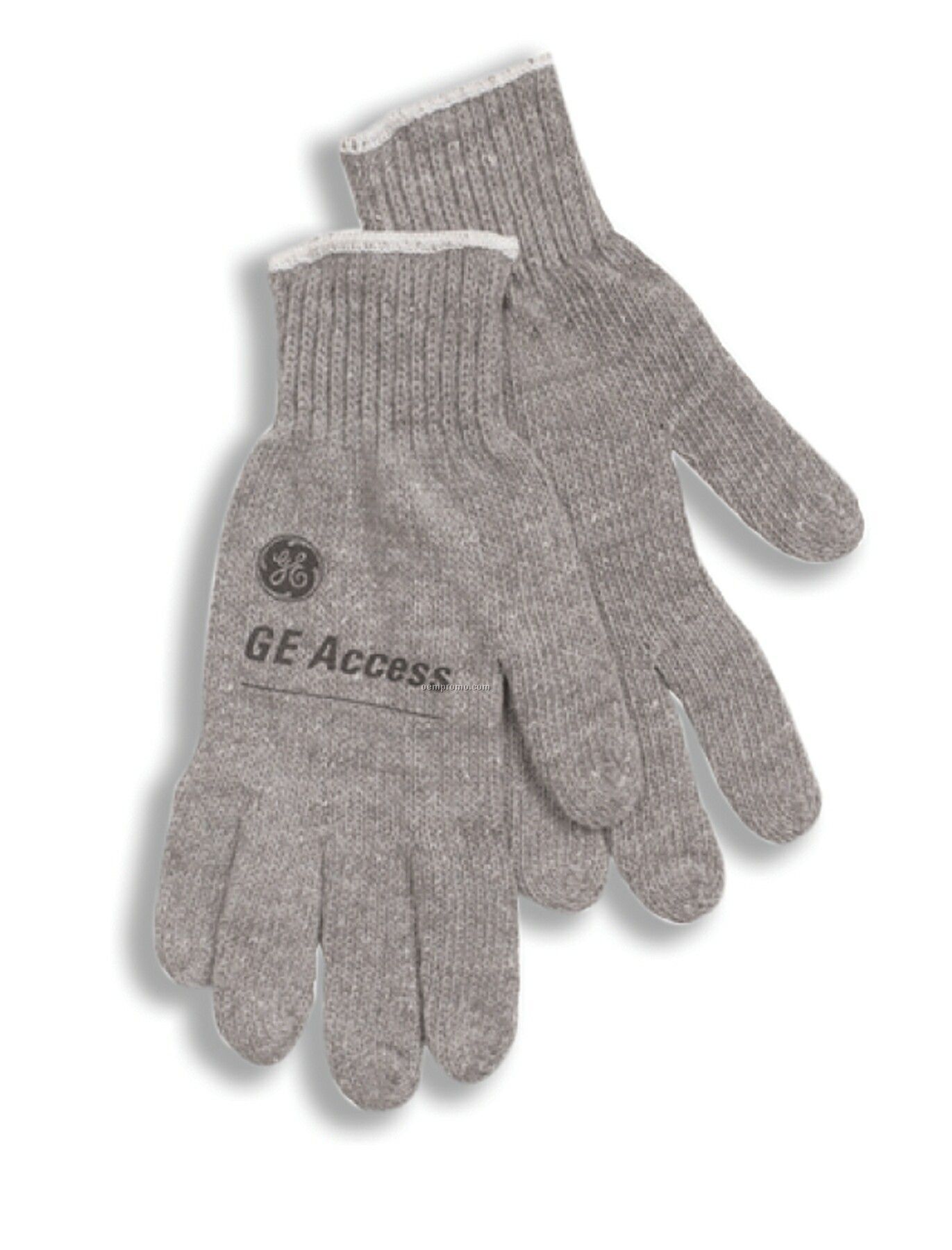 Gray Poly/ Cotton String Knit Glove
