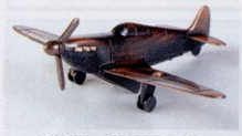 Military Bronze Metal Pencil Sharpener - Spitfire Single Engine Fighter