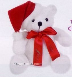 White Stock Christmas Bear Stuffed Animal