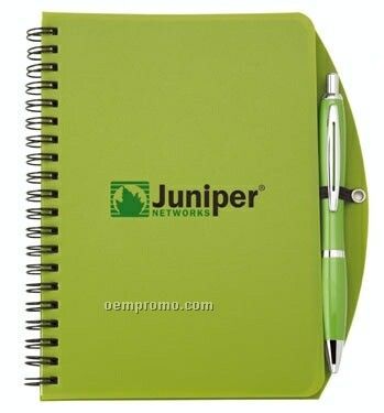 Isadora Colorplay Pen & Double Spiral Bound Curved Notebook Combo
