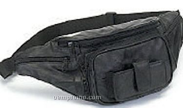 Leather Waist Pouch With Exterior Cell Phone Pocket