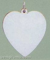 Precious Metal Heart Engravable Charm