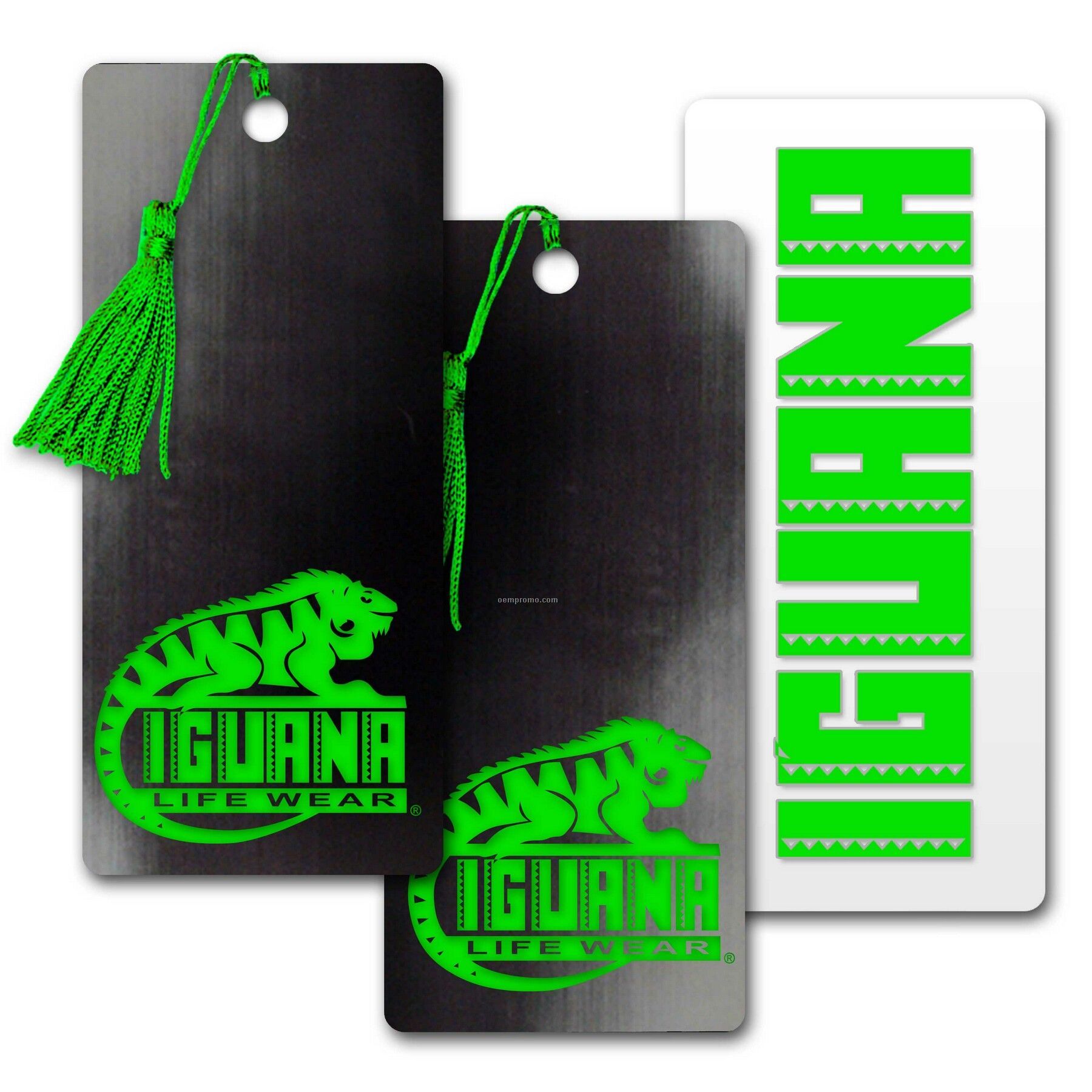 3d Lenticular Pvc Bookmark Black And Grey Changing Colors (Imprinted)