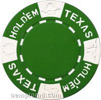 Blank Texas Hold' Em Clay Poker Chips