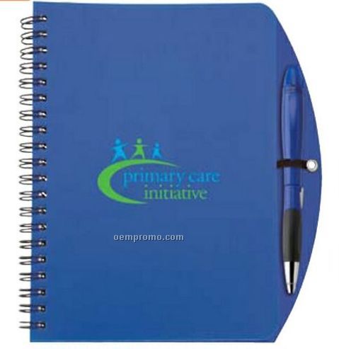 Blossom Colorplay Pen & Double Spiral Bound Curved Notebook Combo