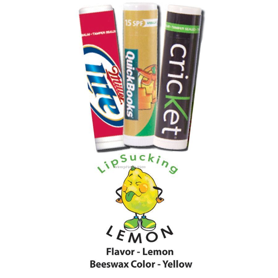 Lipsucking Lemon Premium Lip Balm In Clear Tube
