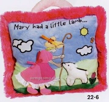 Nursery Rhyme Mary Had A Little Lamb Pillow (12")