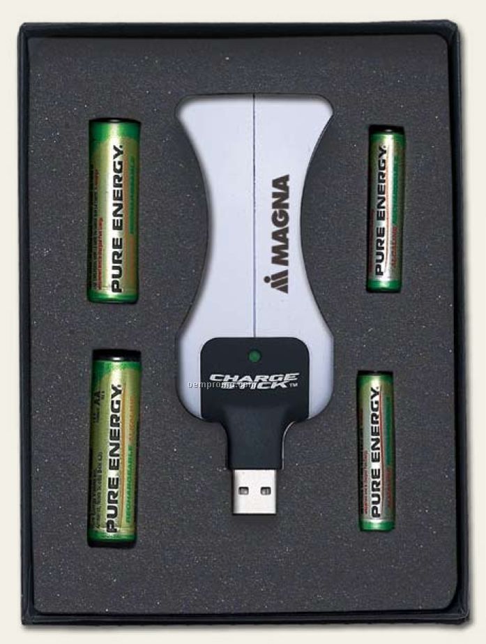 Rechargeable Battery Gift Set W/ Charger