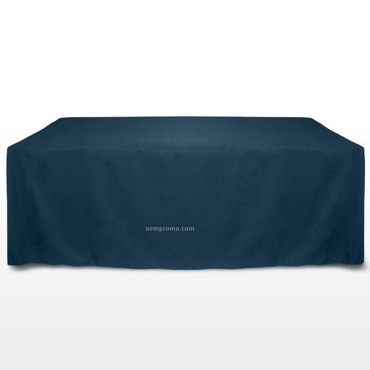 8' Solid Color Poly Poplin Table Throw - Emerald