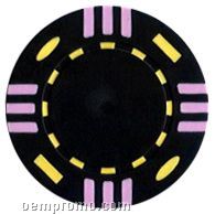 Blank Real Clay 12 Stripe Tri-color Poker Chips