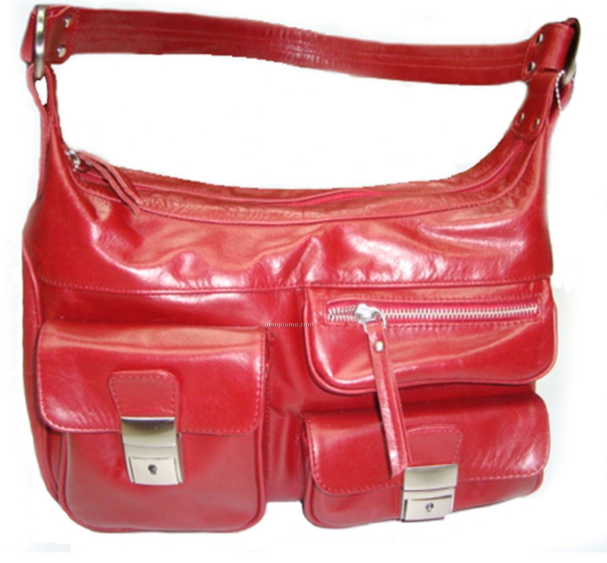 Red Purse W/ 3 Front Pockets