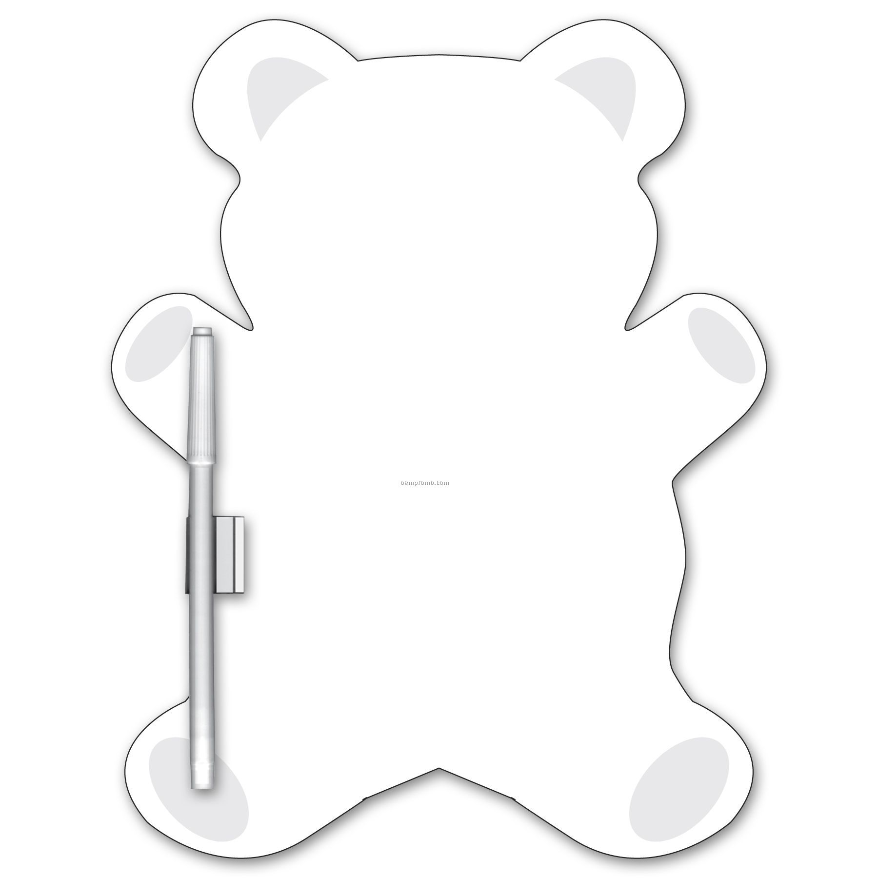 Write On/ Wipe Off Teddy Bear Shape Memo Board