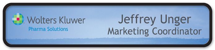 Full Color Nameplate With Architectural Holder - Wall 1.75x9.125