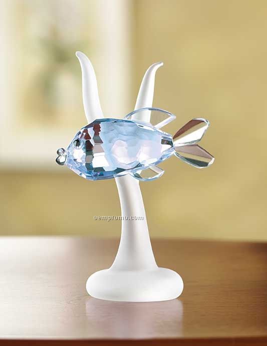 Crystal Cut Fish Figurine