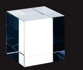 Medium Optical Crystal Straight Cube Paperweight