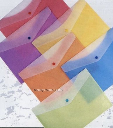 Assorted Pack 2 Pocket Poly Envelope With Snap Button Closure