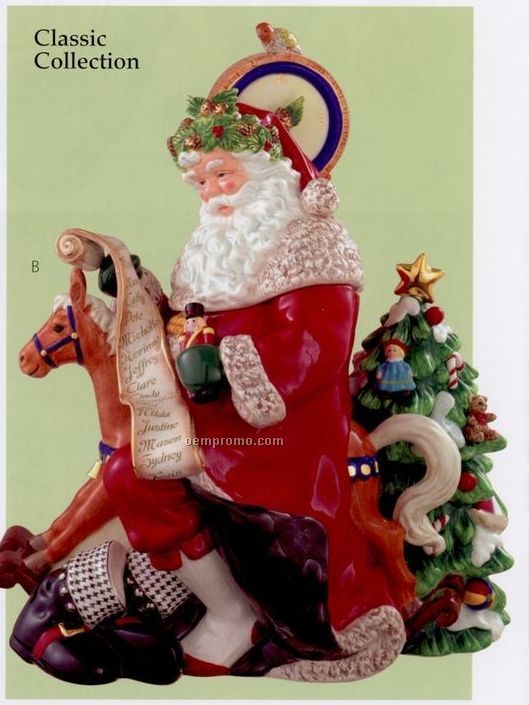 Waterford Cool Yule Collection Jolly Old St. Nick Cookie/ Candy Jar
