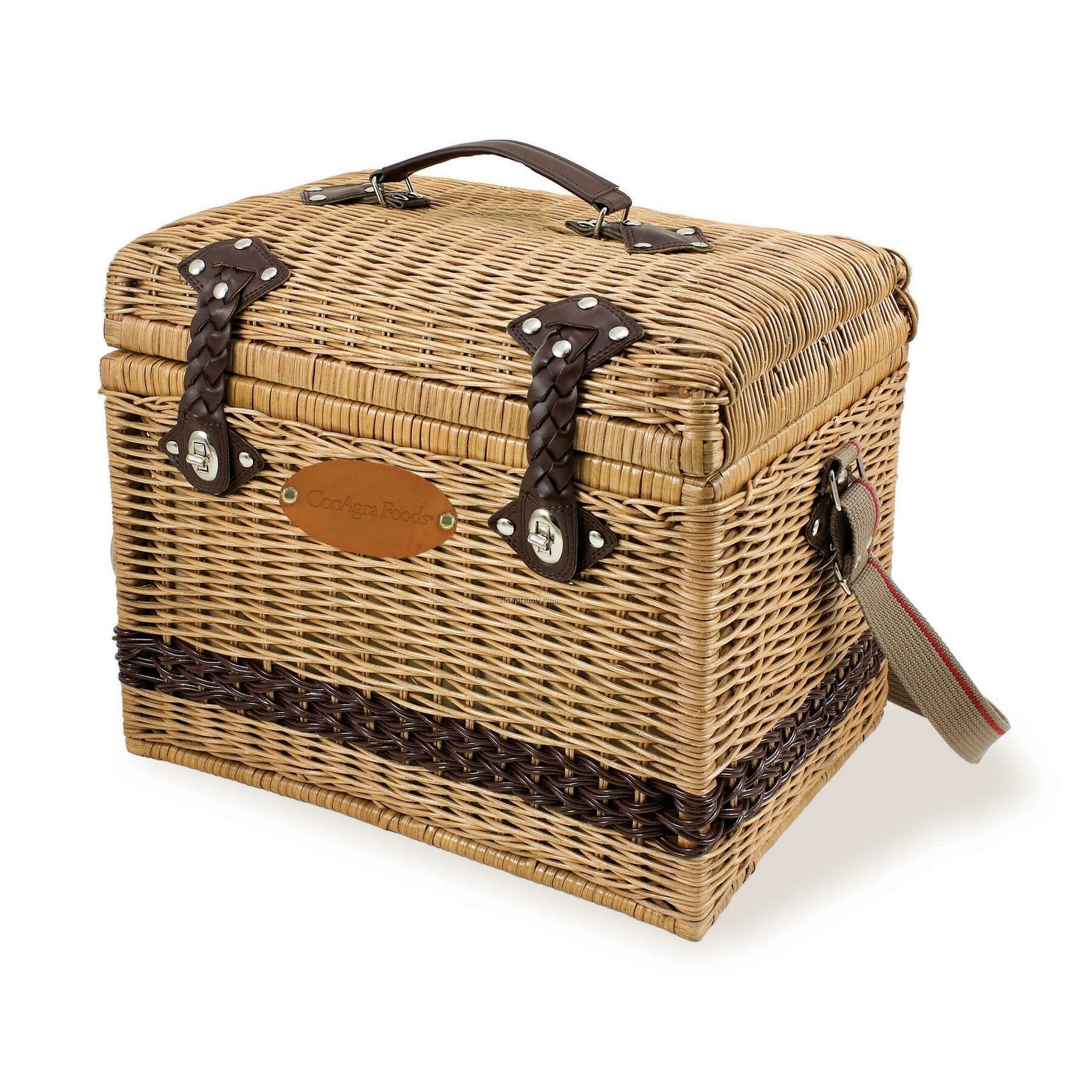 Yellowstone - Moka Deluxe 15" Picnic Basket W/ Service For 2 (Dot Accents)
