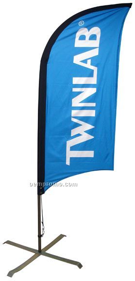 7' Double Sided Bow Banner System (Full Color Digital)