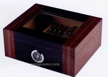 Bambino VII Ebony Finish & Glass Top Humidors (50 Cigar)