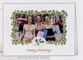 Christmas Holly Photo Folded Digital Holiday Card (By 10/01/11)