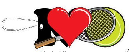 I Love Tennis W/ Racket Zipper Pull