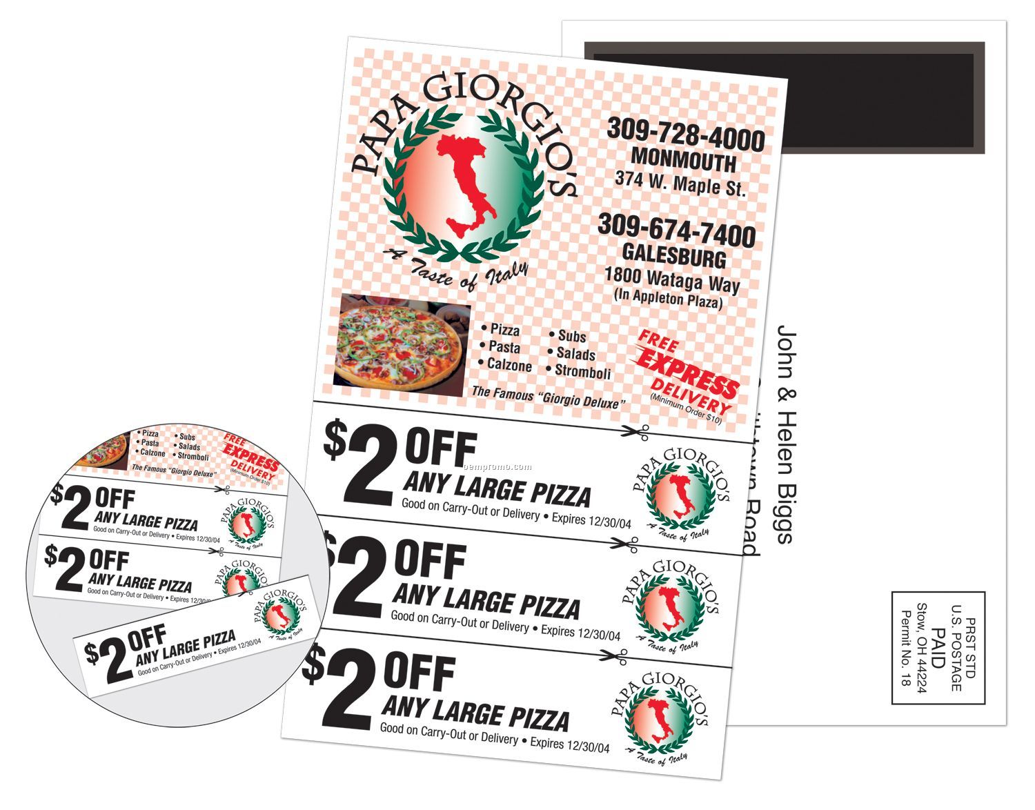 Stick-up Mailer Coupon Magnets
