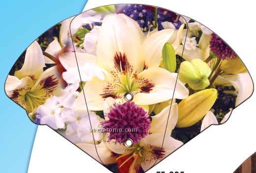 Stock Inspirational Expandable Fans - Lilly Bouquet