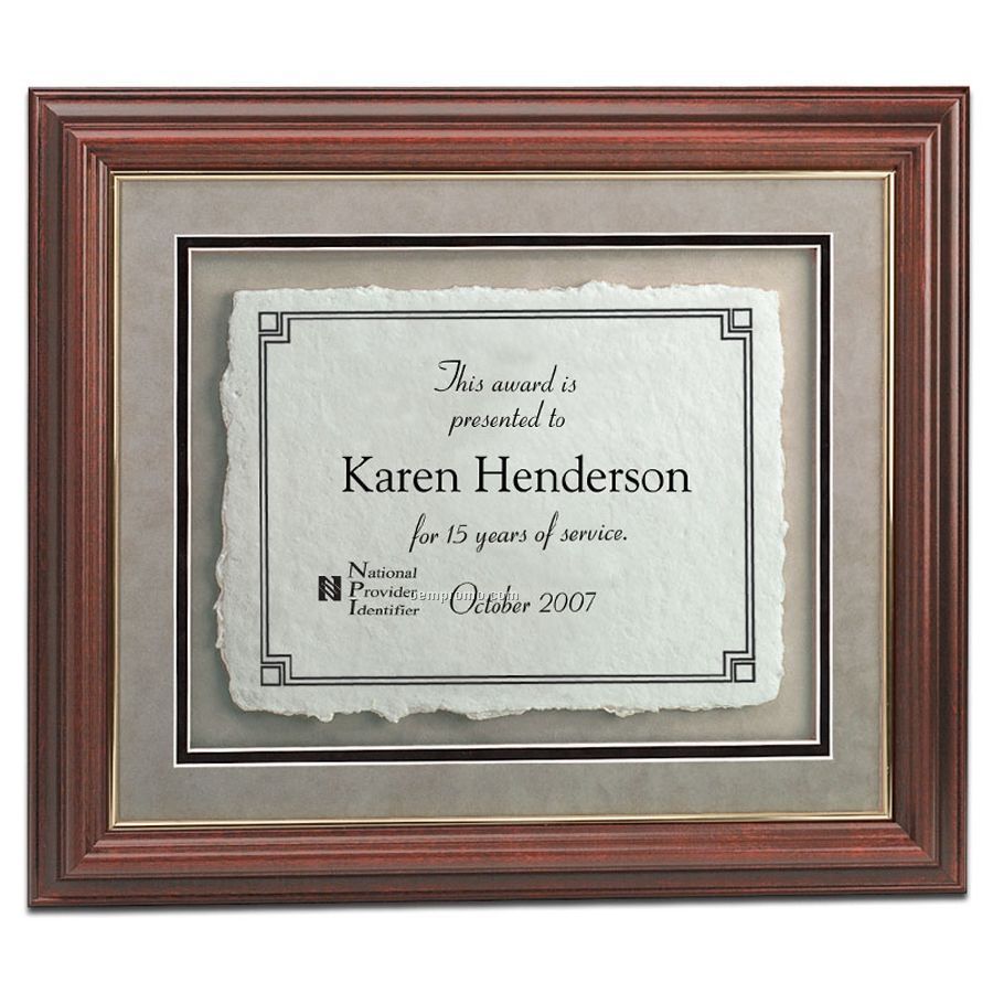 Triple Suede Matted Handmade Paper Certificate
