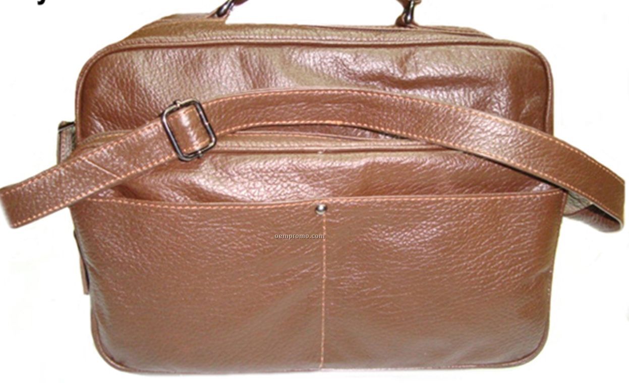 Brown Purse W/ Slotted Pocket