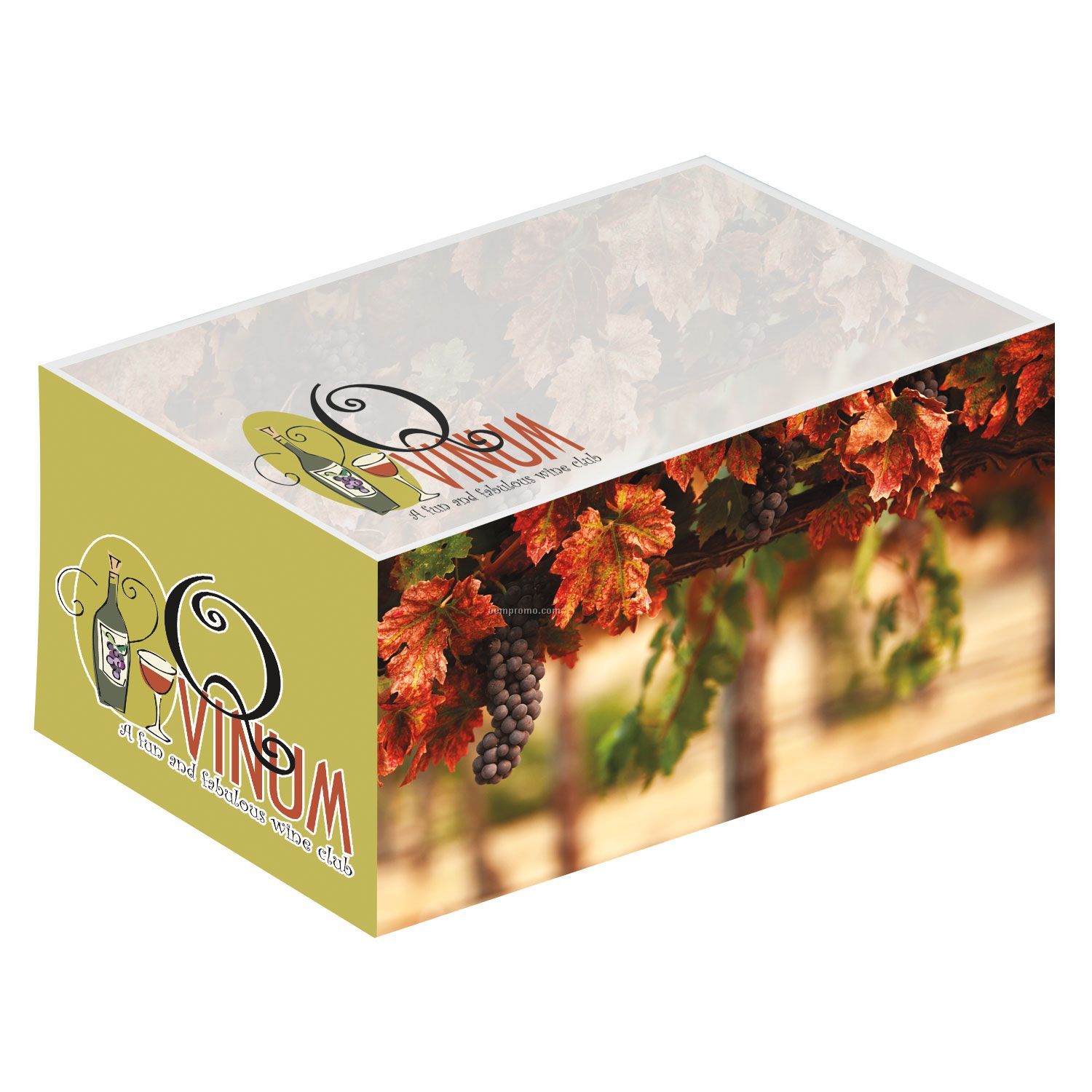 Eco Friendly Adhesive Notes - Mini Rectangle Cube W/ Side Imprint