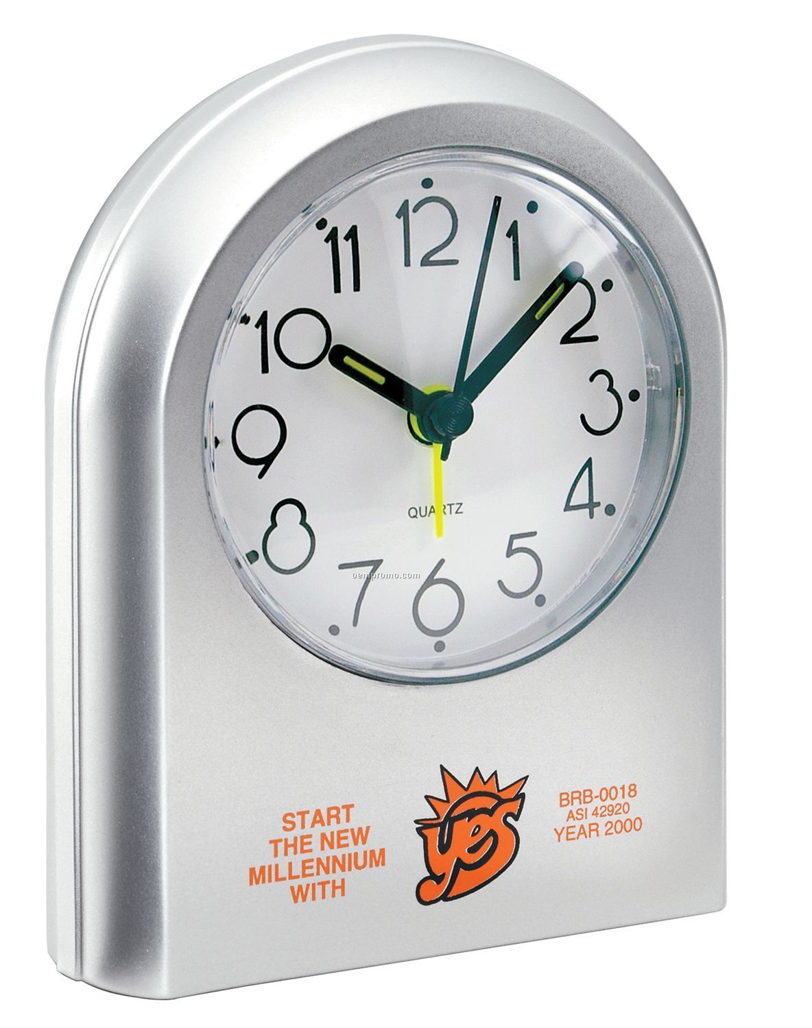 Silver Arch Abstract Art Alarm Clock
