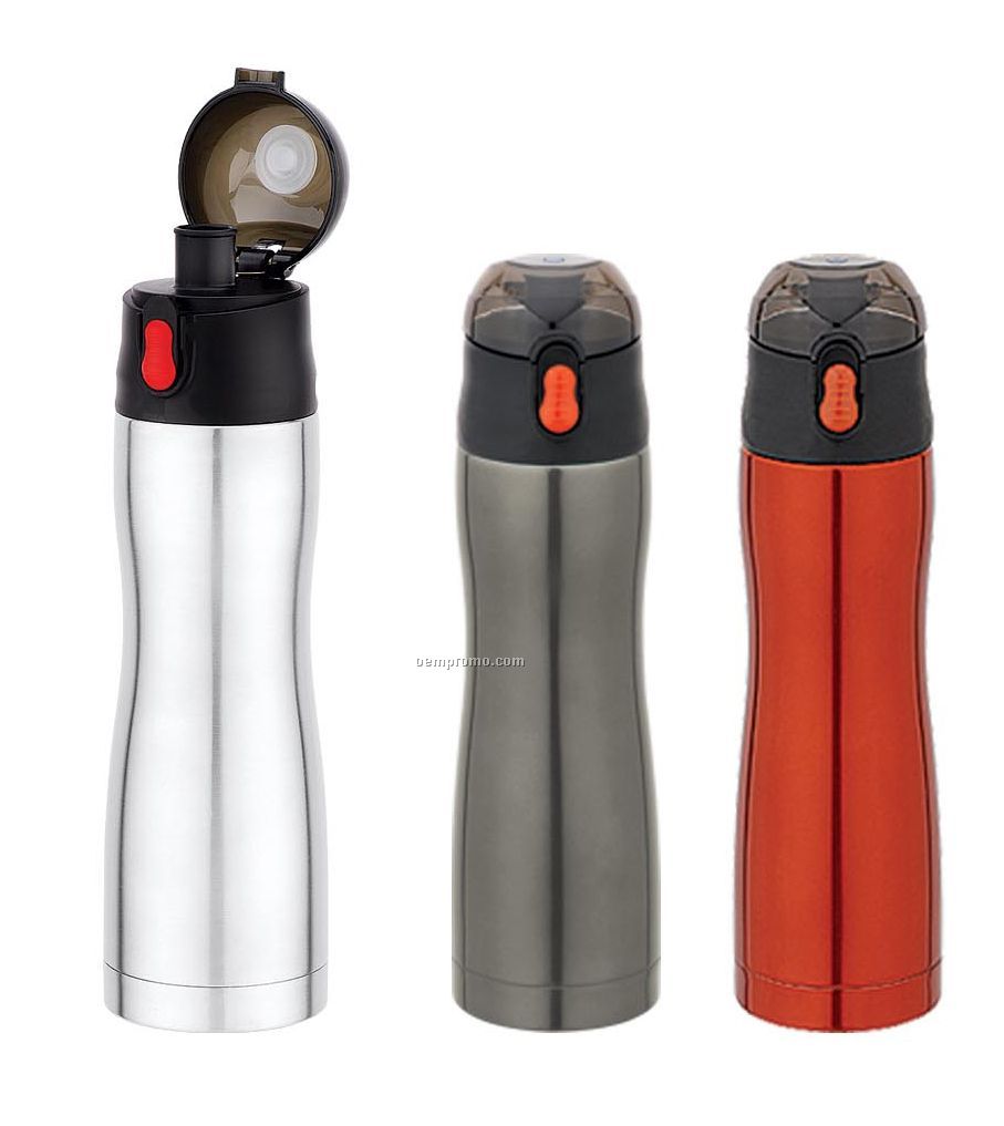 Sport Thermal Bottle - Double Wall 16 Oz. Contoured Stainless Steel Bottle